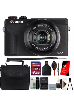 Outlet 👏 Canon Powershot G7 X Mark Iii Full Hd 120p Video Digital Camera - Black Accessory Kit + Extra Battery 🎉