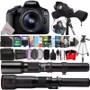Discount ❤️ Canon Eos 2000d 24.2mp Dslr Camera With 18-55mm 500mm And 650-1300mm Lens Accessory Kit 💯 -Outlet Canon Store Belk 836