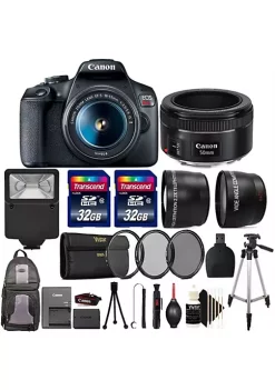 Top 10 🌟 Canon Eos Rebel T7 Dslr Camera With Ef-s 18-55 Is And Ef 50mm F/1.8 Stm Prime Lenses + Accessories 🤩