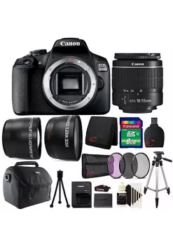 Flash Sale 🔥 Canon Eos 2000d / Rebel T7 24.1mp Digital Slr Camera + 18-55mm Lens + All You Need Accessory 👍