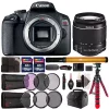 Deals 😍 Canon Eos Rebel T7 Dslr Camera + 18-55mm Lens + 58m Uv Cpl Nd Filter + Filter Kit + Two 16gb Memory Card + Card Holder + Reader + Led Video Light + Case + Flexible Tripod + Lens Pen + Dust Blower + 3pc Cleaning Kit 👏
