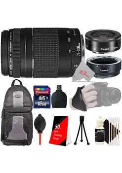 Deals ✨ Canon Ef 75-300mm Iii Lens With Ef-m 22mm Stm Lens + Ef-eos M Adapter Accessory Bundle ❤️ 13 Deals ✨ Canon Ef 75-300mm Iii Lens With Ef-m 22mm Stm Lens + Ef-eos M Adapter Accessory Bundle ❤️ -Outlet Canon Store Belk 987