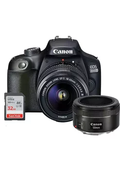 Brand new 😀 Canon EOS 2000D Digital SLR Camera + 18-55mm Lens + EF 50mm f/1.8 STM Lens + 32GB Memory Card 👍